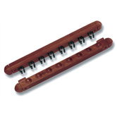 Wooden Pool Cue Wall Rack with Clips