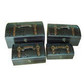 "Royal" Leather Trunk, Designer Treasure Chest