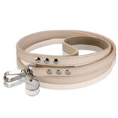 Natural LV Handmade Vegetable Leather Dog Leash in Natural