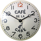 Convex Tin Caf&eacute; de la Gare Wall Clock