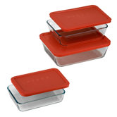 6 Piece Bakeware/Cookware Set with Plastic Covers