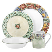 Impressions Watercolors 16 Piece Dinnerware Set