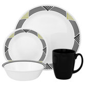 Livingware Global Stripes 16 Piece Dinnerware Set