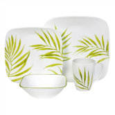 Square Bamboo Leaf 16 Piece Dinnerware Set