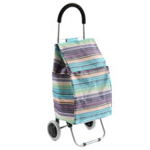 Purple Stripe Shopping Trolley
