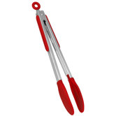 Silicone Tongs with Red