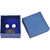 Bret Roberts Round Cut Freshwater Pearl Stud Earrings