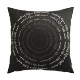 Making Life Easier Square Cushion in Black
