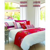 Auvergne Duvet Cover Set in White / Red