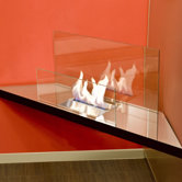 Corner Flame Fireplace
