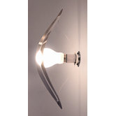 Wall Light with Stainless Steel Lampshade
