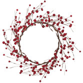 LED Dekokranz "Berry Branch" in Rot