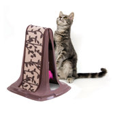 Lean On Me cat Scratch Post in Dark Taupe
