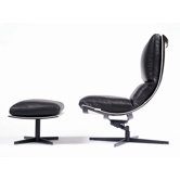 Leather Ergonomic Recliner and Ottoman