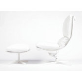 Leather Ergonomic Recliner and Ottoman