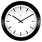 Jumbo Wall Clock Railroad in White