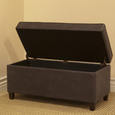 Microsuede Storage Bench