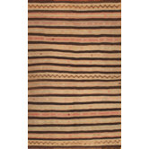 Kilim Brown Striped Rug