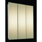 Tri-View Medicine Cabinet Partially Recessed Mounted