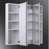 Tri-View Medicine Cabinet Surface Mounted