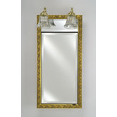 Signature Single Door Medicine Cabinet with Traditional Lights