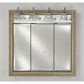 Signature Triple Door Medicine Cabinet with Traditional Lights