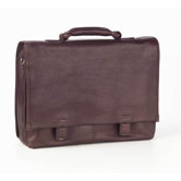 Tuscan Flap Briefcase in Caf&eacute;