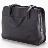 Vachetta Three Section Tote in Black