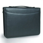 3-Ring Binder Top Handle Padfolio in Tuscan Black