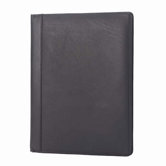 Faux Leather Slim Business Card Padfolio in Black