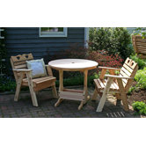 Cedar Country Hearts Bistro Set