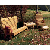 Cedar Twin Ponds Rocking Glider Chair Set