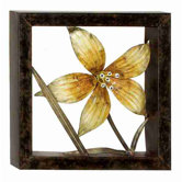 Cosmopolitian Square Metal Floral Wall D&eacute;cor