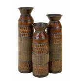 Toscana Metal Table Top Vases (Set of 3)