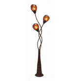 Toscana Metal Abaca Decorative Floor Lamp