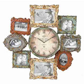 Loft Metal Clock with Picture Frame