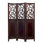 Toscana Wood and Metal 3-Panel Privacy Screen
