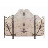 Metro 3 Panel Metal Fireplace Screen