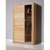 Vitrine 2-t&uuml;rig "Bern" mit 2 Schubk&auml;sten