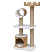 50" Cat Tree with Tunnel and Crown Perch