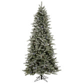 Frosted Frasier Fir 7.5' Artificial Christmas Tree with Multicolored LED Lights