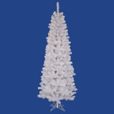 White Salem Pencil Pine 4.5' Artificial Christmas Tree with Clear Lights