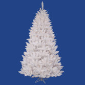 Crystal White Spruce 5.5' Artificial Christmas Tree with Multicolored LED Lights
