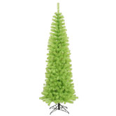 5.5' Chartreuse Artificial Pencil Christmas Tree in Green