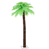 7' Chartreuse Palm Tree with Clear Lights
