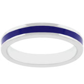 White Gold Rhodium Bonded Enamel Eternity Ring