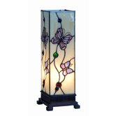 Tiffany One Light Butterflies Candlelight Small Table Lamp