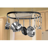 Color Cast Oval Hanging Pot Rack
