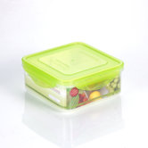 Premium 43-oz. Square Sandwich Food Storage Container with 4 Removable Divider
