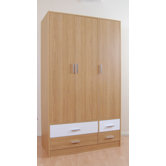 Kit-form 3 Door 4 Drawer Wardrobe
